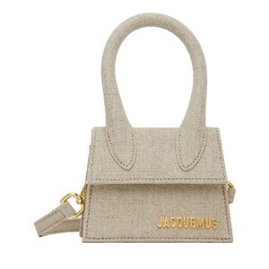 JACQUEMUS Beige 'Le Chiquito' Clutch Authentic